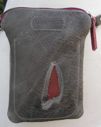 Heuptas, festivaltasje grijs met rood